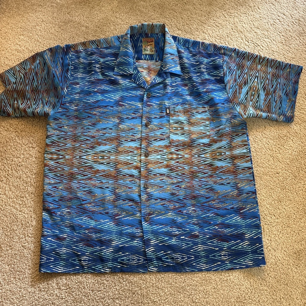 Vintage Pineapple Connection Blue Hawaii Shirt Sleeve Shirt 2XL